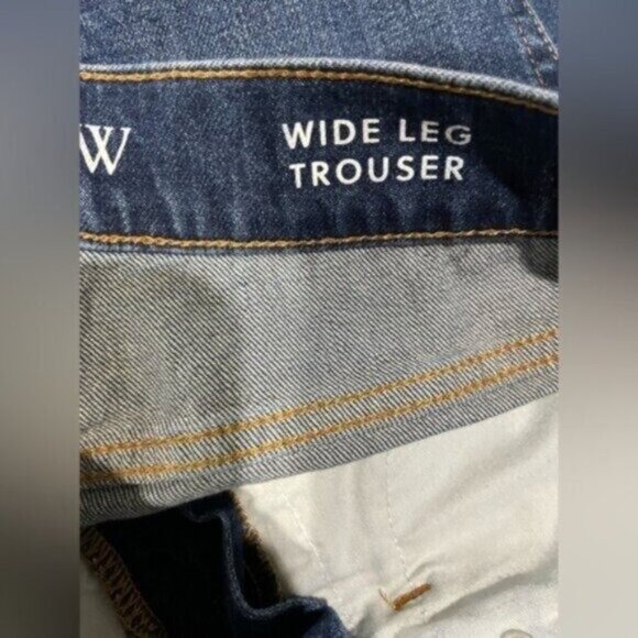 J.Crew High Rise Contemporary Wide Leg Stretch Mod Dark Jean Trouser - Picture 5 of 8